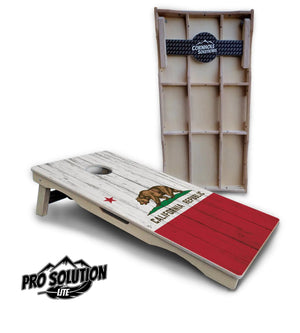 California Flag Cornhole Boards - Pro Solution Lite Series by Cornhole Solutions, custom cornhole board main product photo