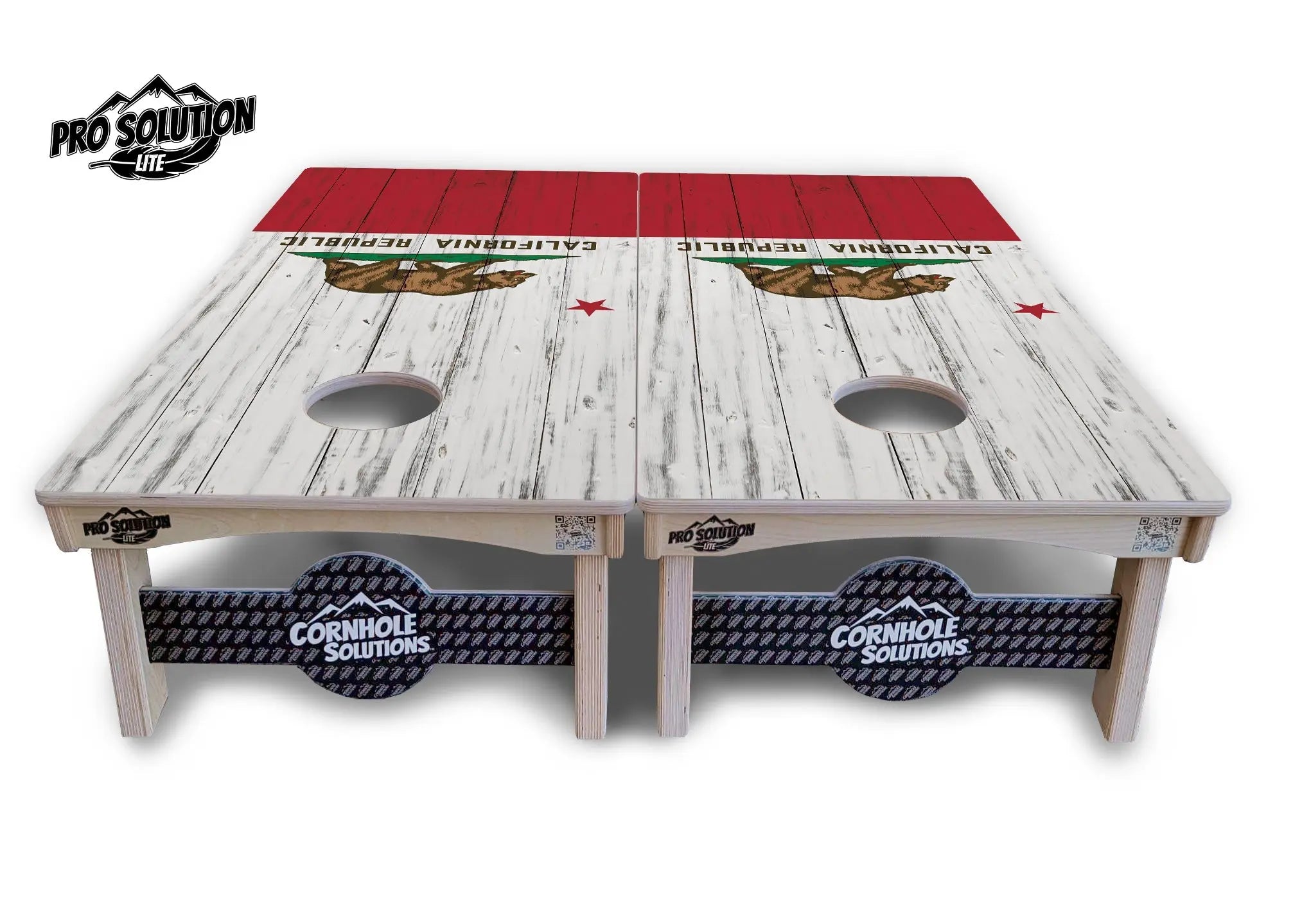 California Flag Cornhole Boards - Pro Solution Lite Series by Cornhole Solutions, custom cornhole board detail photo 2