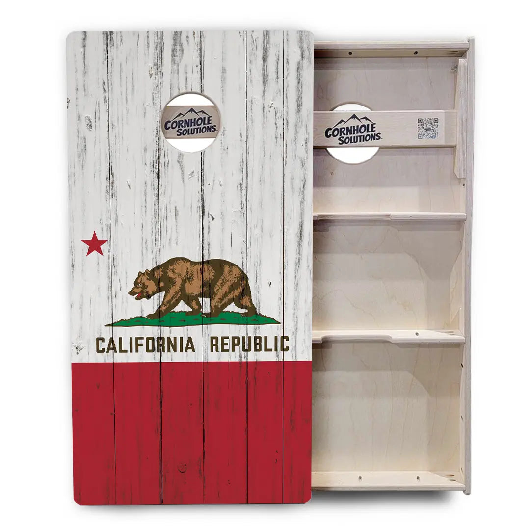 California Flag Cornhole Boards - Professional Tournament Series by Cornhole Solutions, custom cornhole board detail photo 3