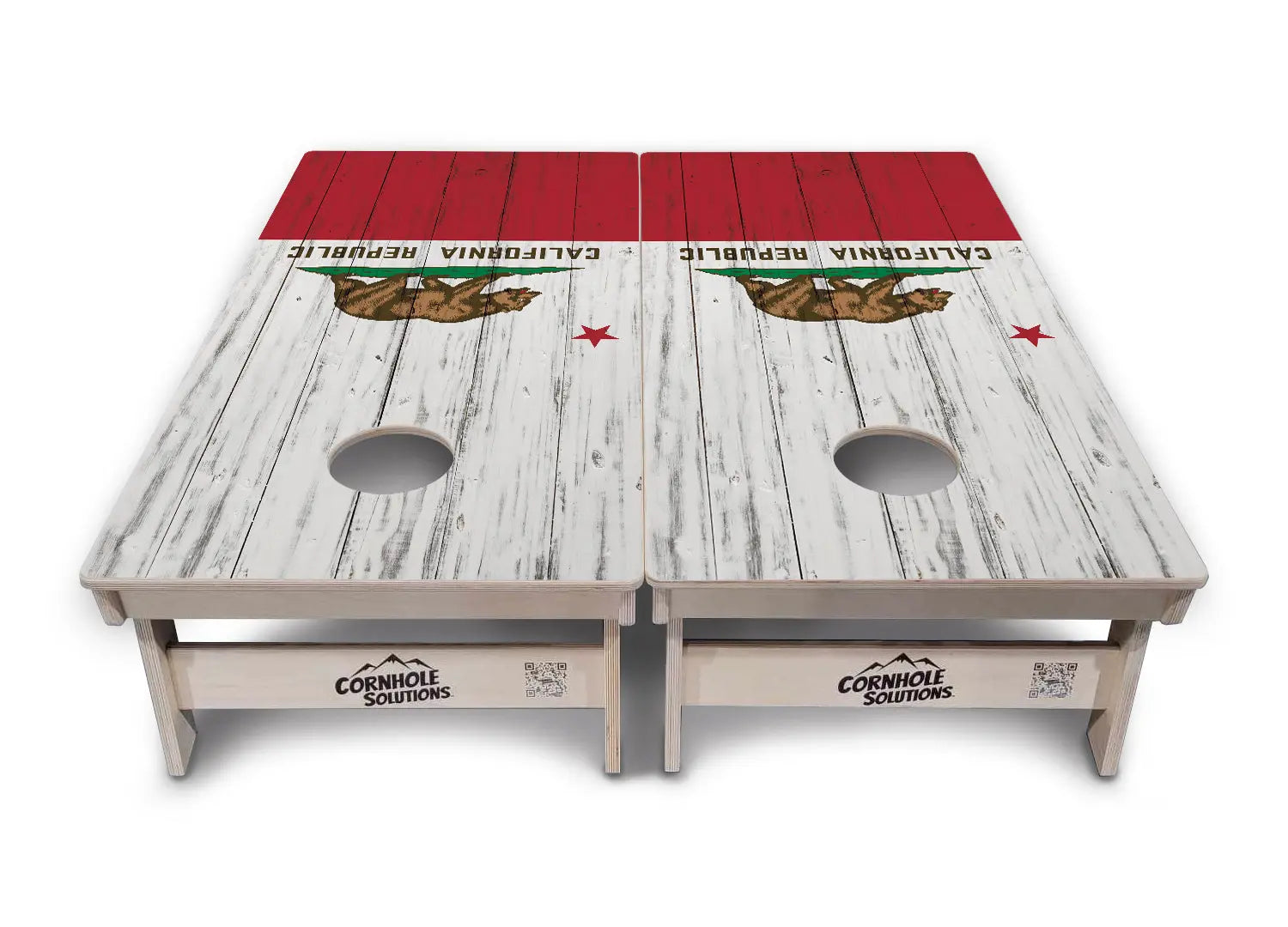 California Flag Cornhole Boards - Professional Tournament Series by Cornhole Solutions, custom cornhole board detail photo 5