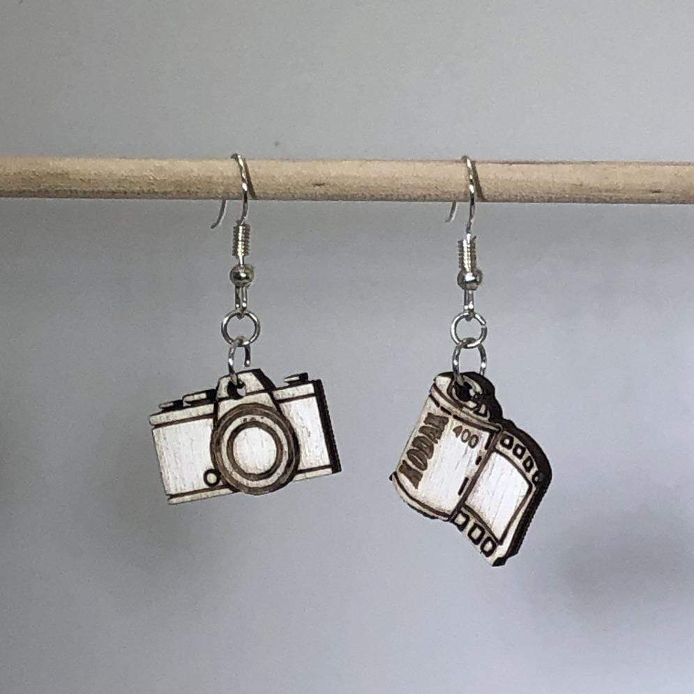 Camera Roll Wooden Dangle Earrings | Photography Jewelry by Cate's Concepts, LLC