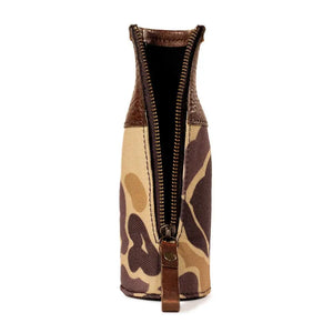 Campaign Leather Bottle Koozie by Mission Mercantile Leather Goods, custom drinkware detail photo 15
