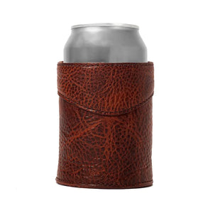 Campaign Leather Can Koozie by Mission Mercantile Leather Goods, custom drinkware detail photo 5