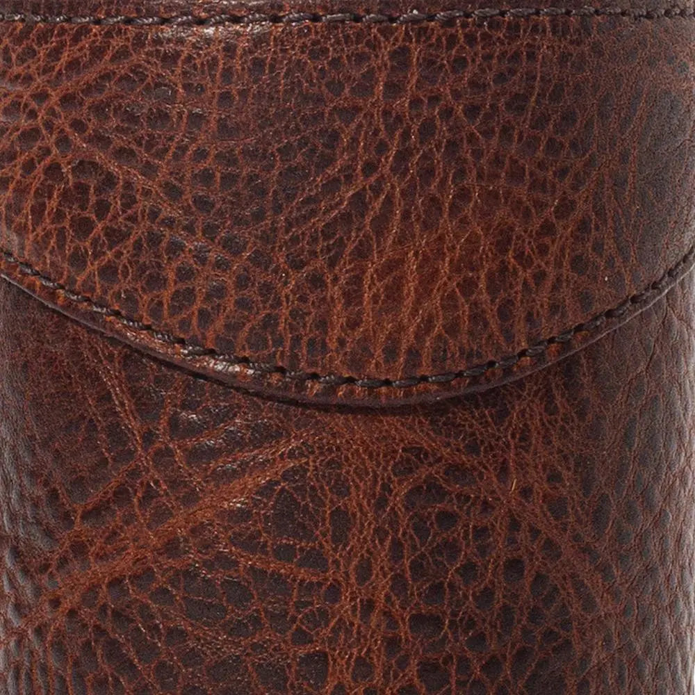 Campaign Leather Can Koozie by Mission Mercantile Leather Goods, custom drinkware detail photo 7