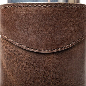 Campaign Leather Can Koozie by Mission Mercantile Leather Goods, custom drinkware detail photo 8