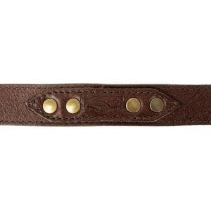Campaign Leather Dog Leash by Mission Mercantile Leather Goods, handmade leather goods detail photo 4