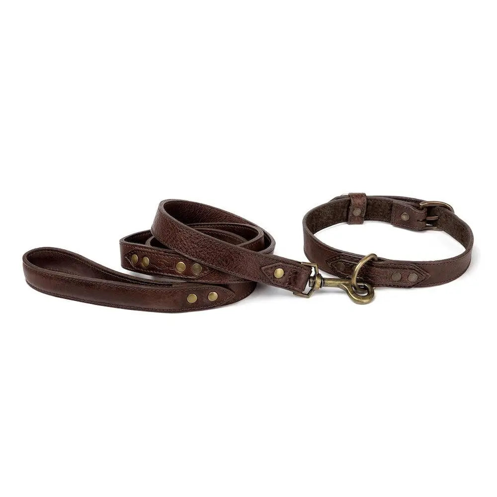 Campaign Leather Dog Leash by Mission Mercantile Leather Goods, handmade leather goods detail photo 5