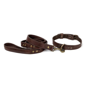 Campaign Leather Dog Leash by Mission Mercantile Leather Goods, handmade leather goods detail photo 5