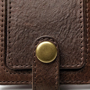 Campaign Leather Luggage Tag by Mission Mercantile Leather Goods, handmade leather goods detail photo 6