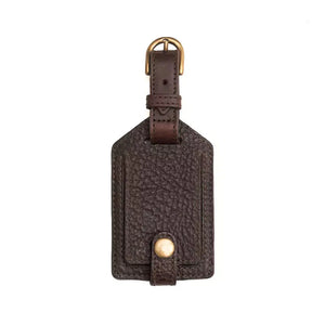 Campaign Leather Luggage Tag by Mission Mercantile Leather Goods, handmade leather goods detail photo 7