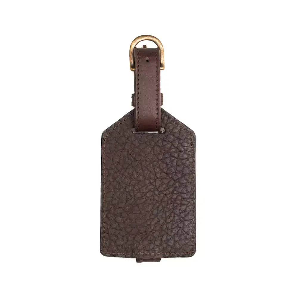 Campaign Leather Luggage Tag by Mission Mercantile Leather Goods, handmade leather goods detail photo 8