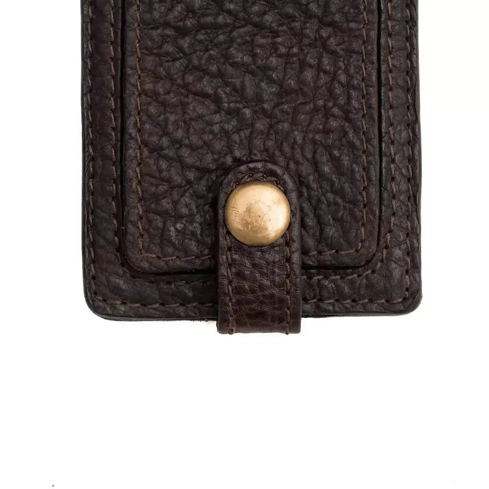 Campaign Leather Luggage Tag by Mission Mercantile Leather Goods, handmade leather goods detail photo 11