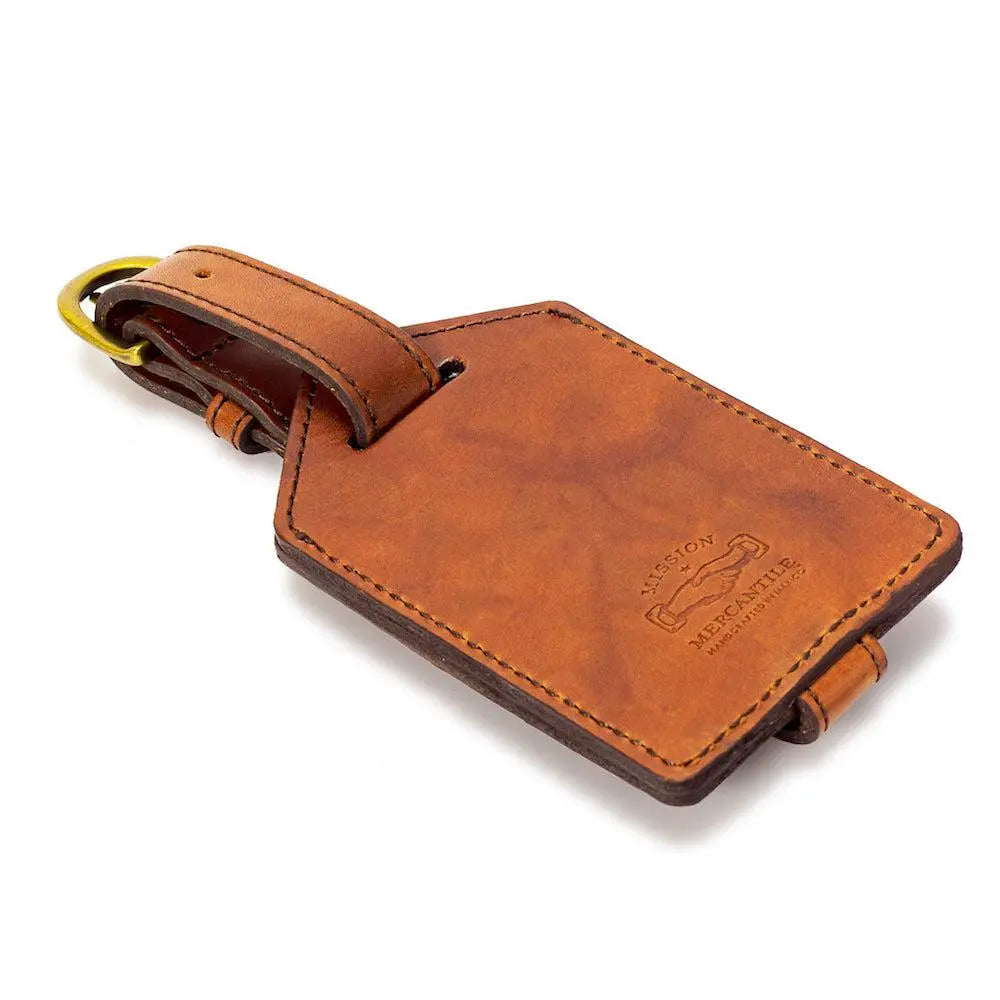 Campaign Leather Luggage Tag by Mission Mercantile Leather Goods, handmade leather goods detail photo 15