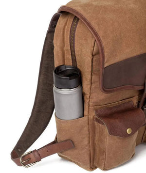 Campaign Waxed Canvas Backpack by Mission Mercantile Leather Goods, handmade leather goods detail photo 7