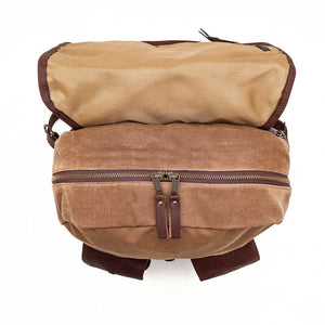 Campaign Waxed Canvas Backpack by Mission Mercantile Leather Goods, handmade leather goods detail photo 11