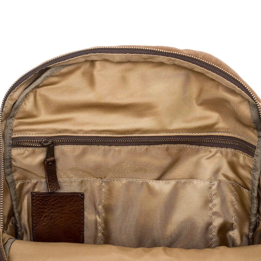 Campaign Waxed Canvas Backpack by Mission Mercantile Leather Goods, handmade leather goods detail photo 13