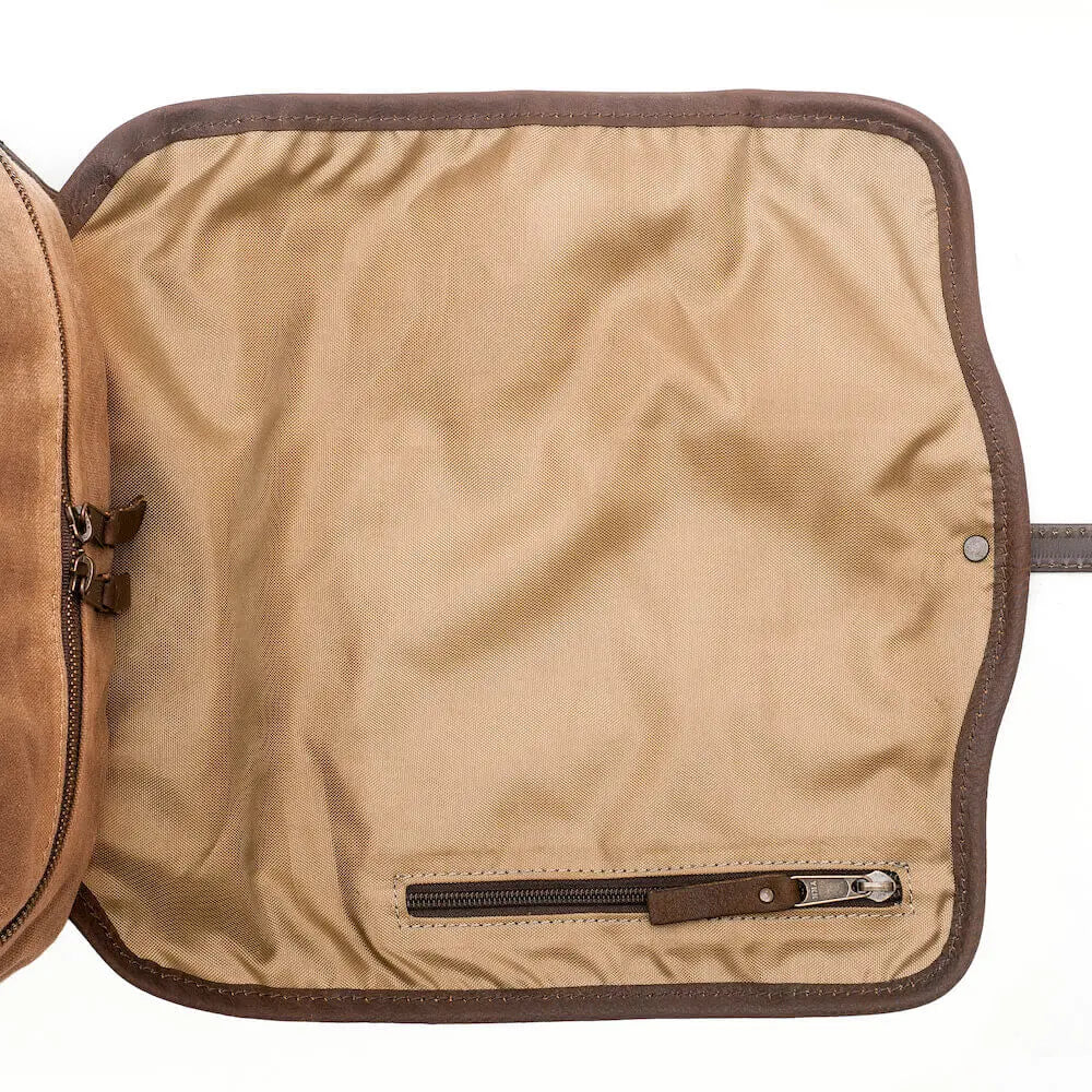 Campaign Waxed Canvas Backpack by Mission Mercantile Leather Goods, handmade leather goods detail photo 15