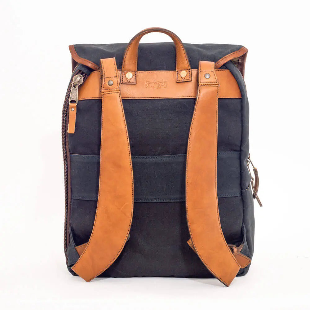Campaign Waxed Canvas Backpack by Mission Mercantile Leather Goods, handmade leather goods detail photo 38