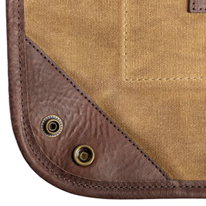 Campaign Waxed Canvas Desk Caddy by Mission Mercantile Leather Goods, handmade leather goods detail photo 5