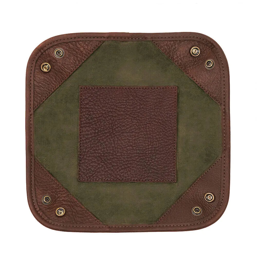 Campaign Waxed Canvas Desk Caddy by Mission Mercantile Leather Goods, handmade leather goods detail photo 7