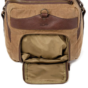 Campaign Waxed Canvas Large Duffle Bag by Mission Mercantile Leather Goods, handmade leather goods detail photo 10