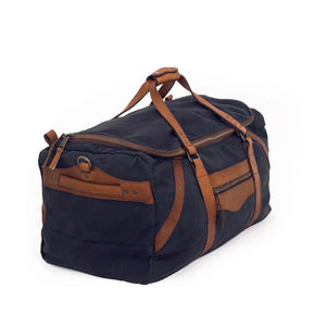 Campaign Waxed Canvas Large Duffle Bag by Mission Mercantile Leather Goods, handmade leather goods detail photo 23