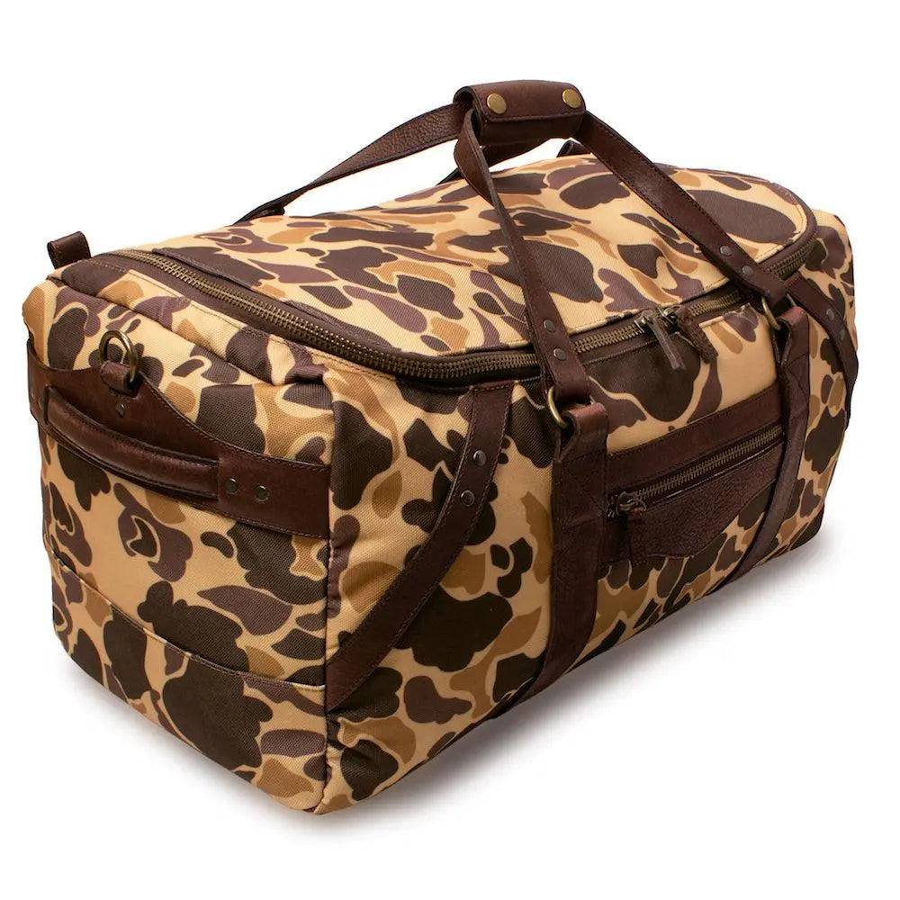 Campaign Waxed Canvas Large Duffle Bag by Mission Mercantile Leather Goods, handmade leather goods detail photo 30