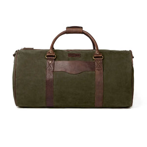 Campaign Waxed Canvas Large Field Duffle Bag by Mission Mercantile Leather Goods, handmade leather goods detail photo 9