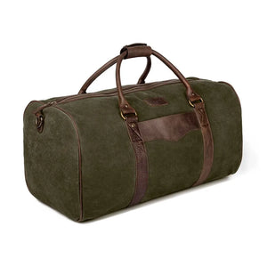 Campaign Waxed Canvas Large Field Duffle Bag by Mission Mercantile Leather Goods, handmade leather goods detail photo 10