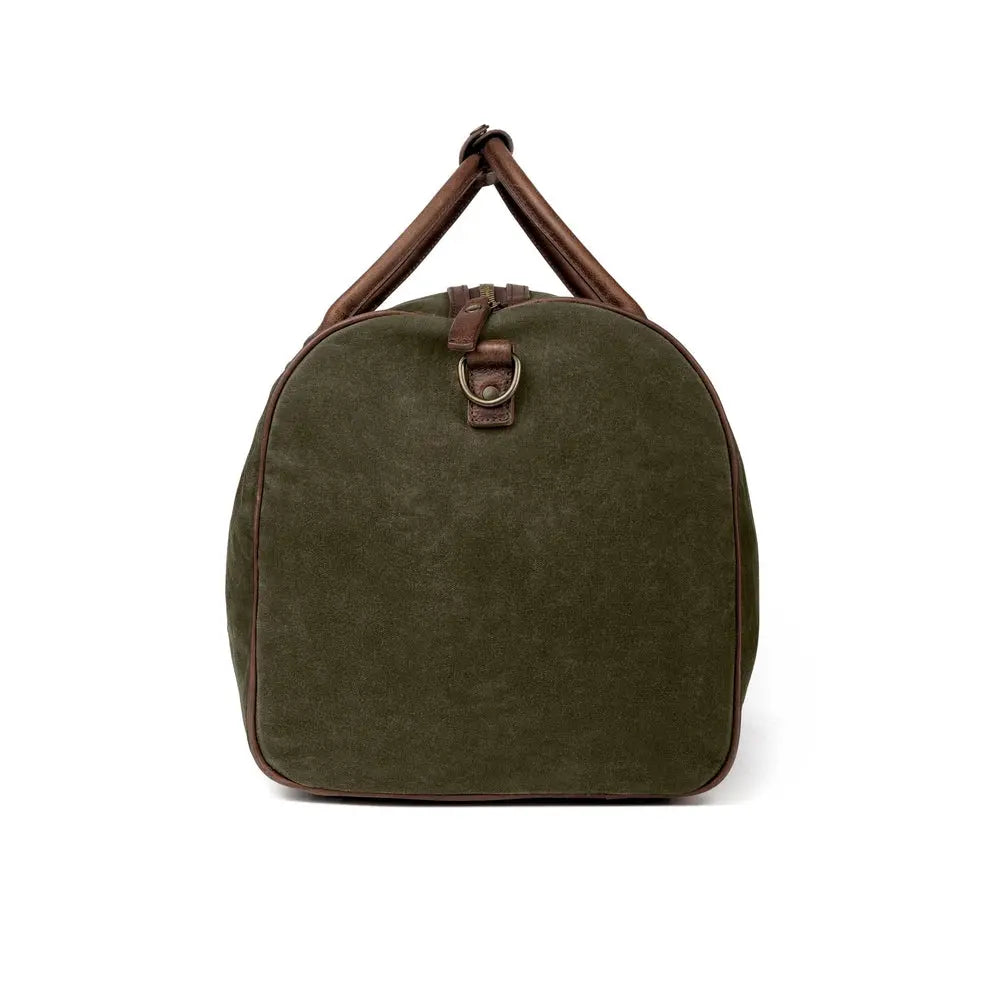 Campaign Waxed Canvas Large Field Duffle Bag by Mission Mercantile Leather Goods, handmade leather goods detail photo 12