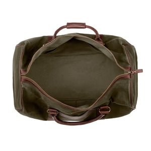 Campaign Waxed Canvas Large Field Duffle Bag by Mission Mercantile Leather Goods, handmade leather goods detail photo 13