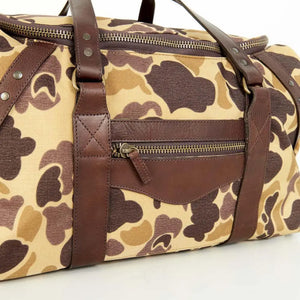 Campaign Waxed Canvas Medium Duffle Bag by Mission Mercantile Leather Goods, handmade leather goods detail photo 20