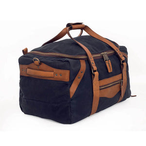 Campaign Waxed Canvas Medium Duffle Bag by Mission Mercantile Leather Goods, handmade leather goods detail photo 25