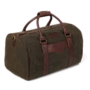 Campaign Waxed Canvas Medium Field Duffle Bag by Mission Mercantile Leather Goods, handmade leather goods detail photo 9