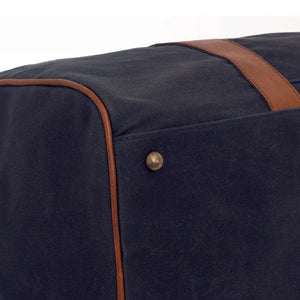 Campaign Waxed Canvas Medium Field Duffle Bag by Mission Mercantile Leather Goods, handmade leather goods detail photo 17