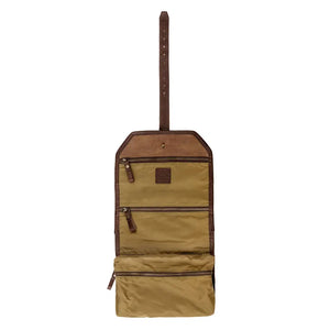 Campaign Waxed Canvas Roll-Up Toiletry Shave Kit by Mission Mercantile Leather Goods, natural skincare detail photo 5