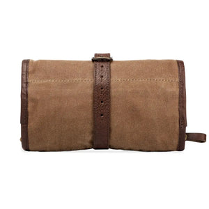 Campaign Waxed Canvas Roll-Up Toiletry Shave Kit by Mission Mercantile Leather Goods, natural skincare detail photo 7