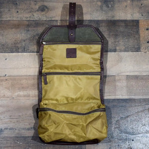 Campaign Waxed Canvas Roll-Up Toiletry Shave Kit by Mission Mercantile Leather Goods, natural skincare detail photo 13