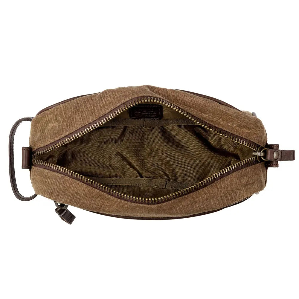 Campaign Waxed Canvas Toiletry Shave Kit by Mission Mercantile Leather Goods, natural skincare detail photo 8
