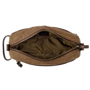 Campaign Waxed Canvas Toiletry Shave Kit by Mission Mercantile Leather Goods, natural skincare detail photo 8
