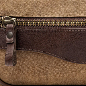 Campaign Waxed Canvas Toiletry Shave Kit by Mission Mercantile Leather Goods, natural skincare detail photo 9