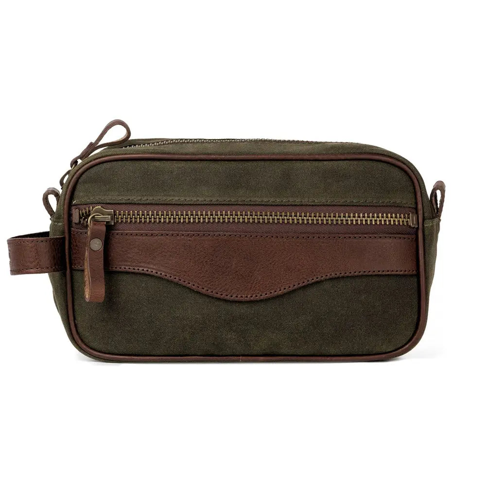 Campaign Waxed Canvas Toiletry Shave Kit by Mission Mercantile Leather Goods, natural skincare detail photo 10