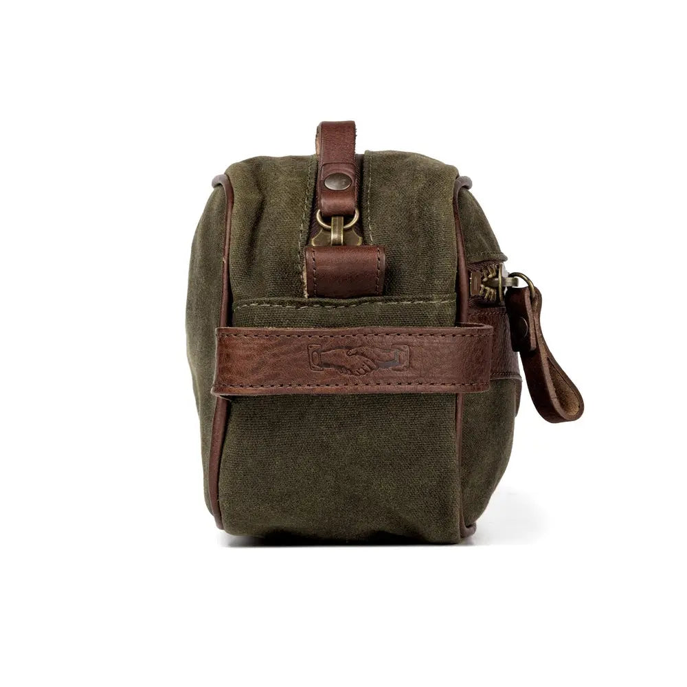 Campaign Waxed Canvas Toiletry Shave Kit by Mission Mercantile Leather Goods, natural skincare detail photo 13