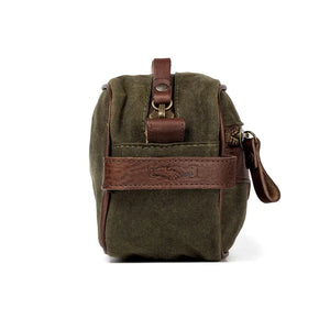 Campaign Waxed Canvas Toiletry Shave Kit by Mission Mercantile Leather Goods, natural skincare detail photo 13