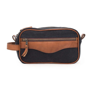 Campaign Waxed Canvas Toiletry Shave Kit by Mission Mercantile Leather Goods, natural skincare detail photo 21