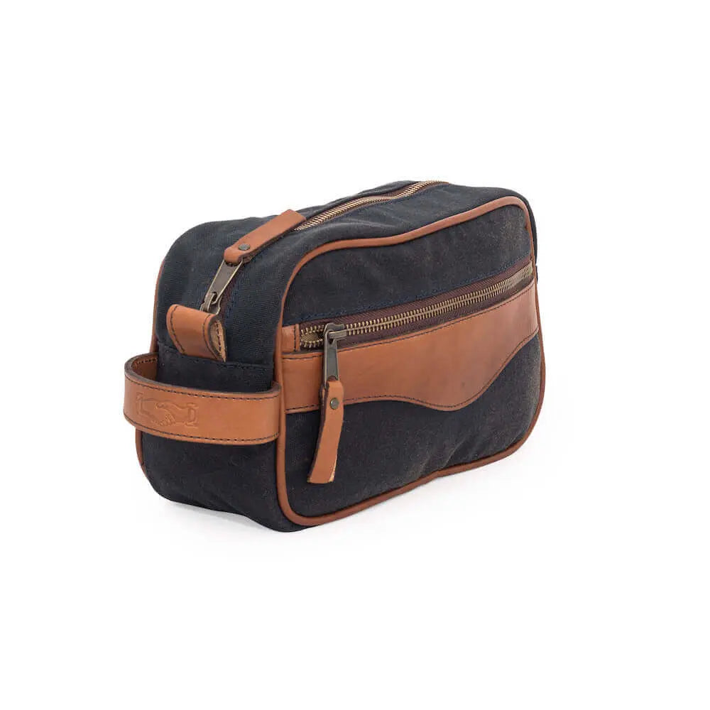 Campaign Waxed Canvas Toiletry Shave Kit by Mission Mercantile Leather Goods, natural skincare detail photo 22