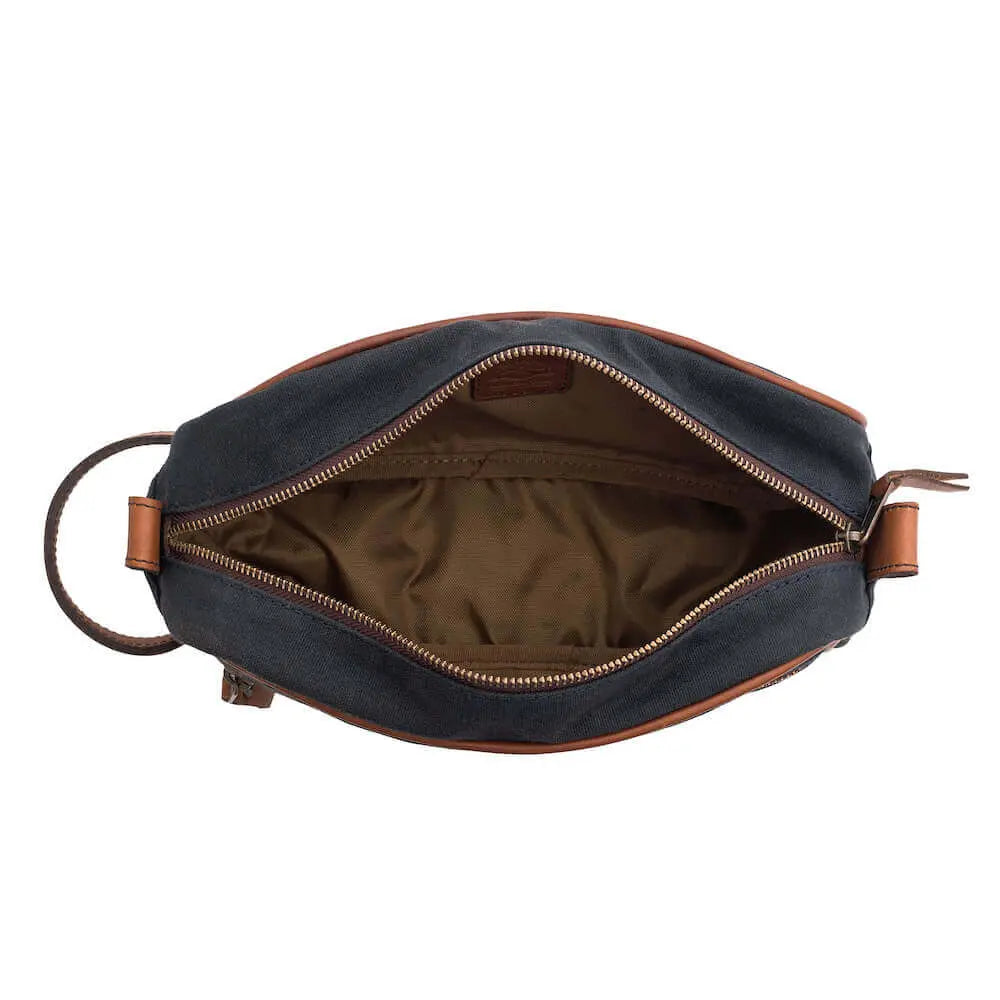 Campaign Waxed Canvas Toiletry Shave Kit by Mission Mercantile Leather Goods, natural skincare detail photo 25