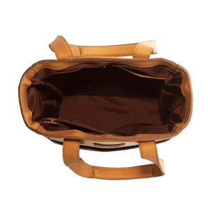 Campaign Waxed Canvas Two Bottle Wine Tote by Mission Mercantile Leather Goods, handmade leather goods detail photo 20