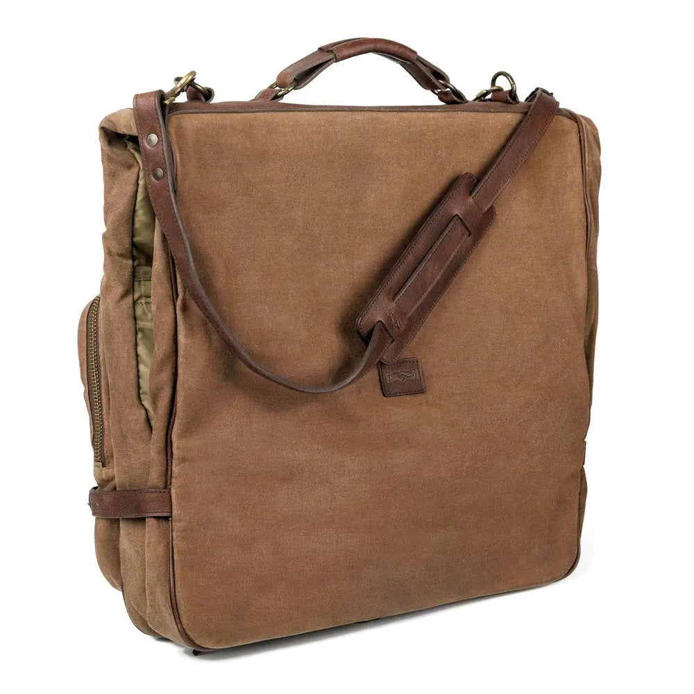 Campaign Waxed Canvas Valet Bag by Mission Mercantile Leather Goods, handmade leather goods detail photo 3