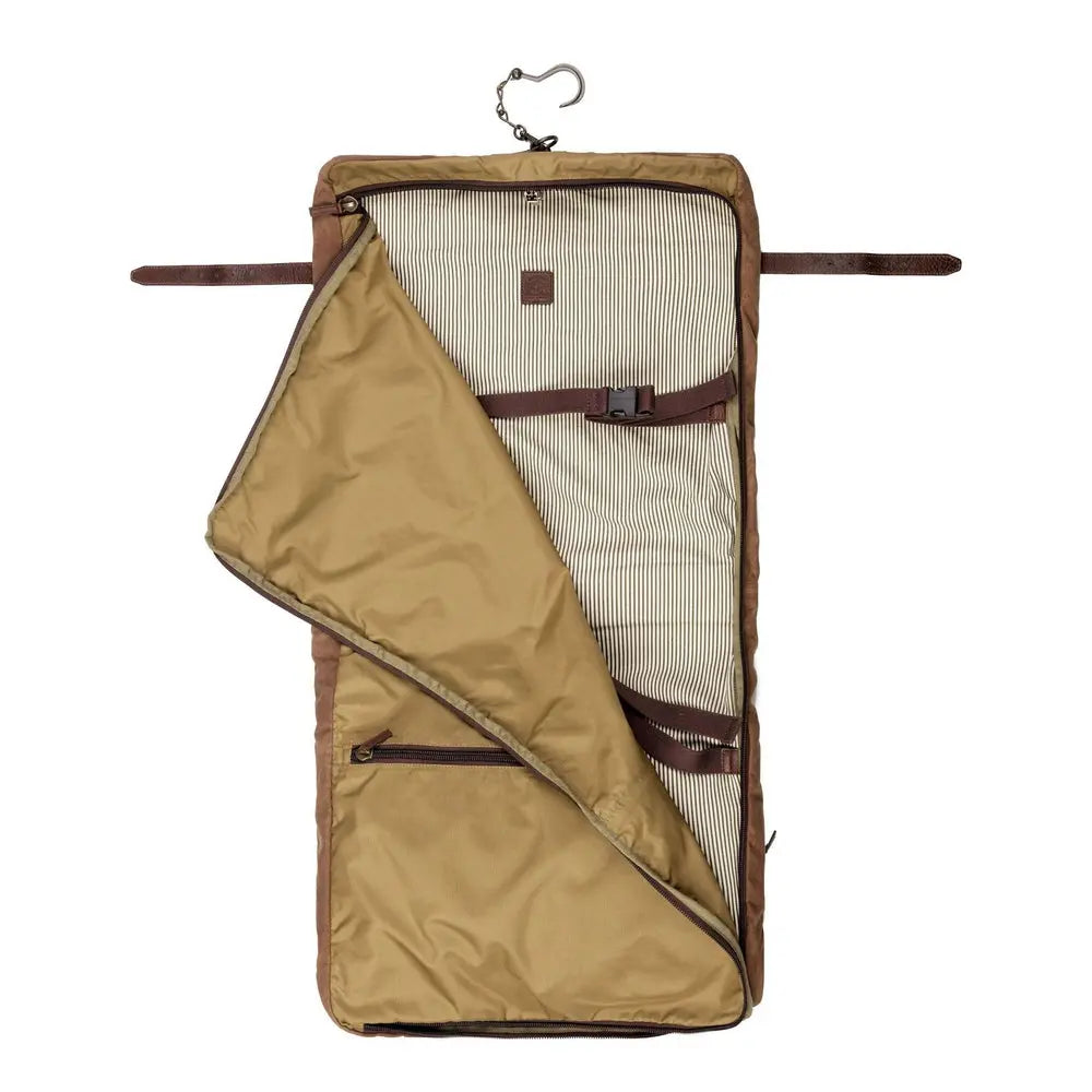 Campaign Waxed Canvas Valet Bag by Mission Mercantile Leather Goods, handmade leather goods detail photo 7